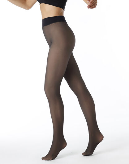Collant Warm & Transparent 80 denari, caldi effetto trasparente, Neri, , LOVABLE
